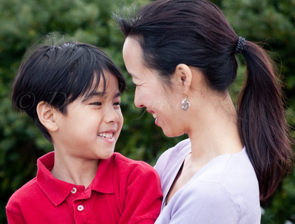 Asian mom & son