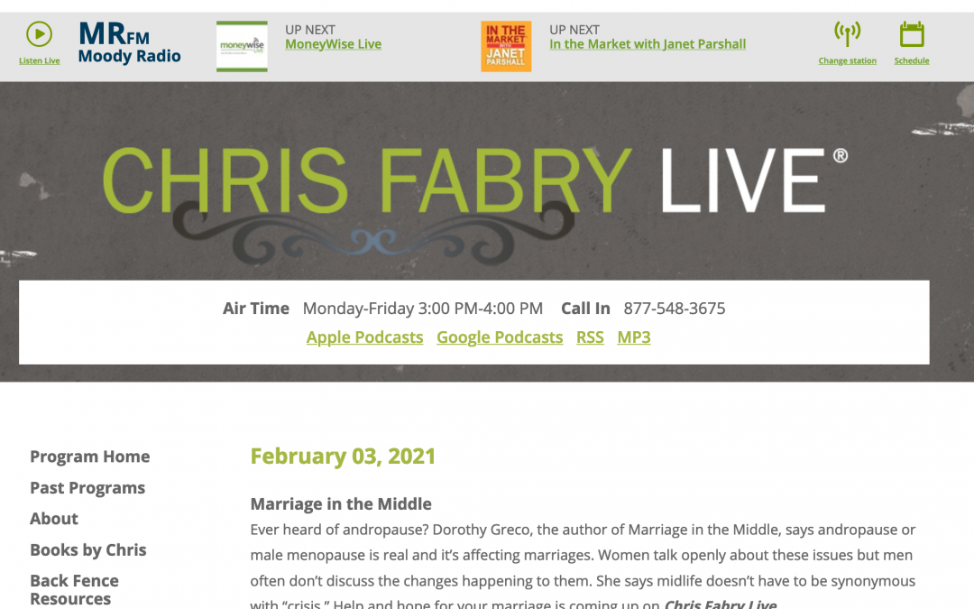Live with Moody Radio’s Chris Fabry