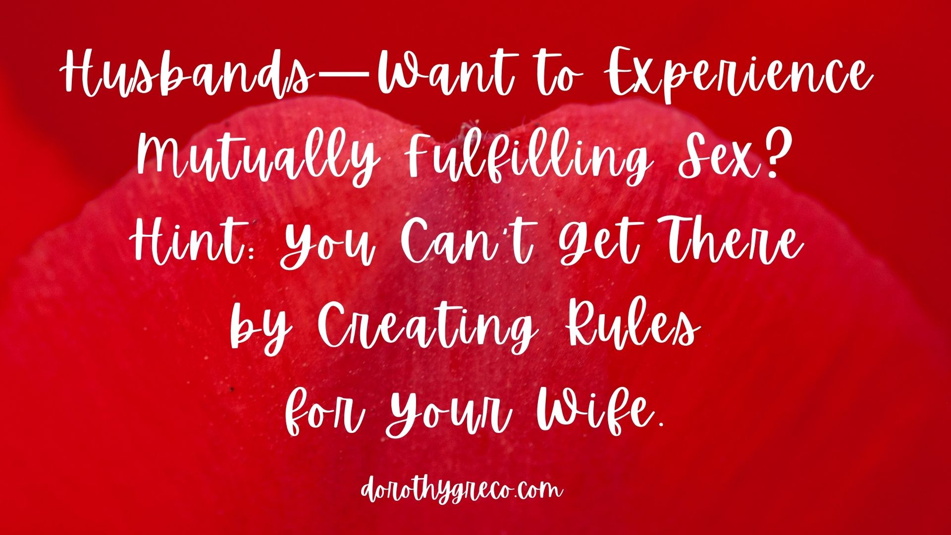 husbands rules for sex with wife