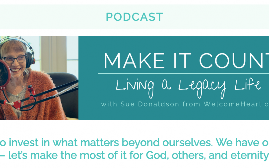 On Sue Donaldson’s Podcast, Make It Count